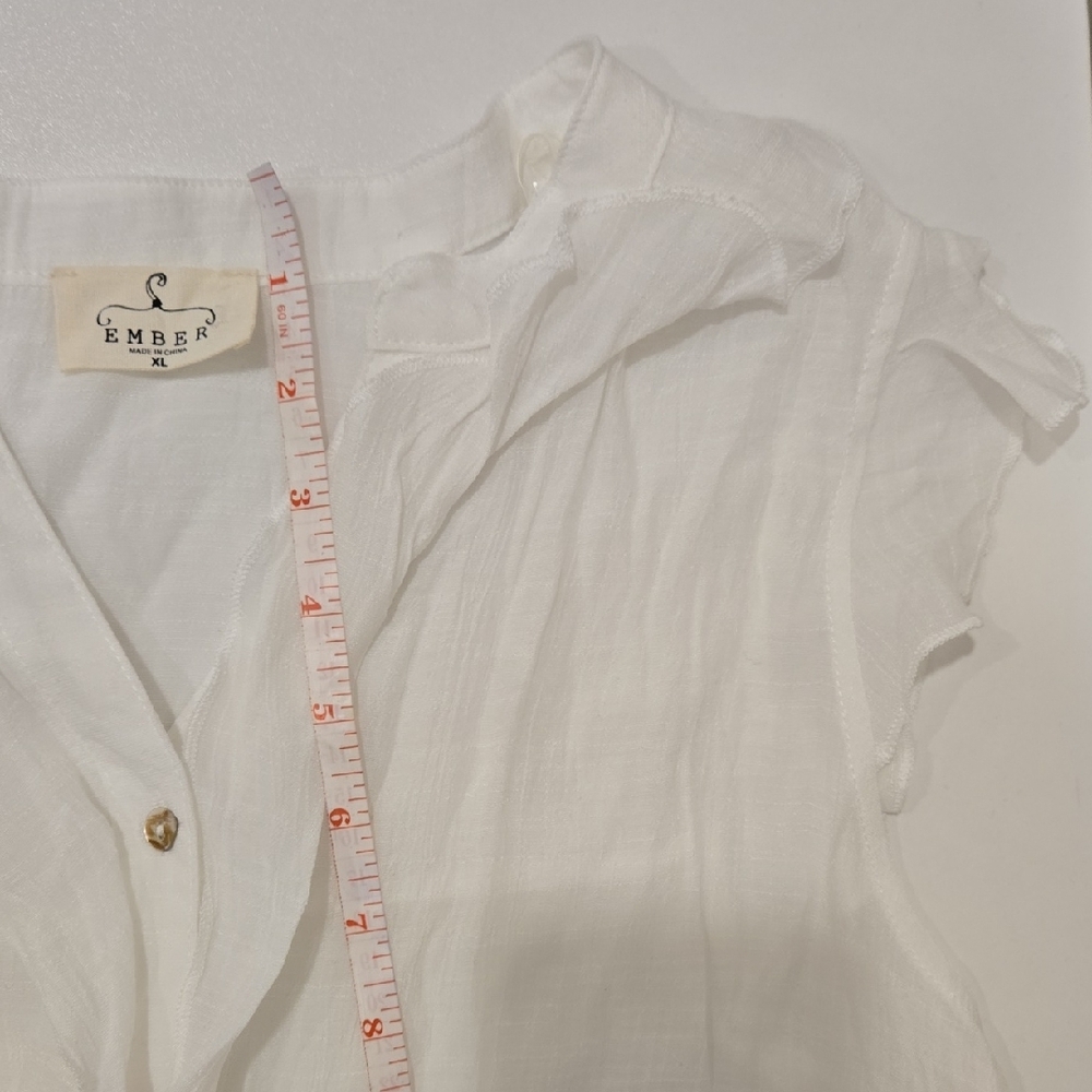 Ember Ruffle Button-Down Blouse - Picture 8 of 12